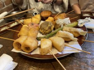 藤沢からやってきた!!八潮市中央の串揚げ「喜怒愛楽」さんにお邪魔しました！！